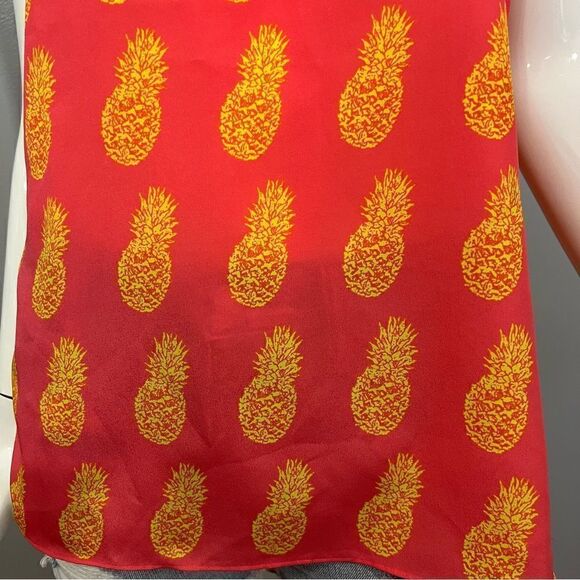J-Crew Coral and Yellow Pineapple Racer Back Tank - 10 - Picture 6 of 11